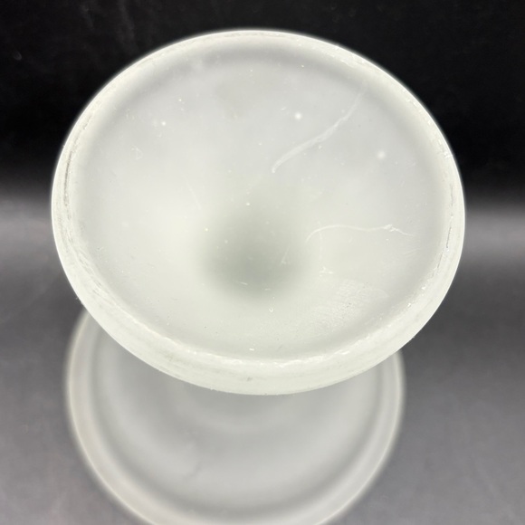 Vintage Satin Frosted Glass Pedestal Fairy Lamp Fairy Light Candle Holder Decor - Picture 7 of 10